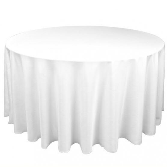 Runde Tischdecke - Weiß