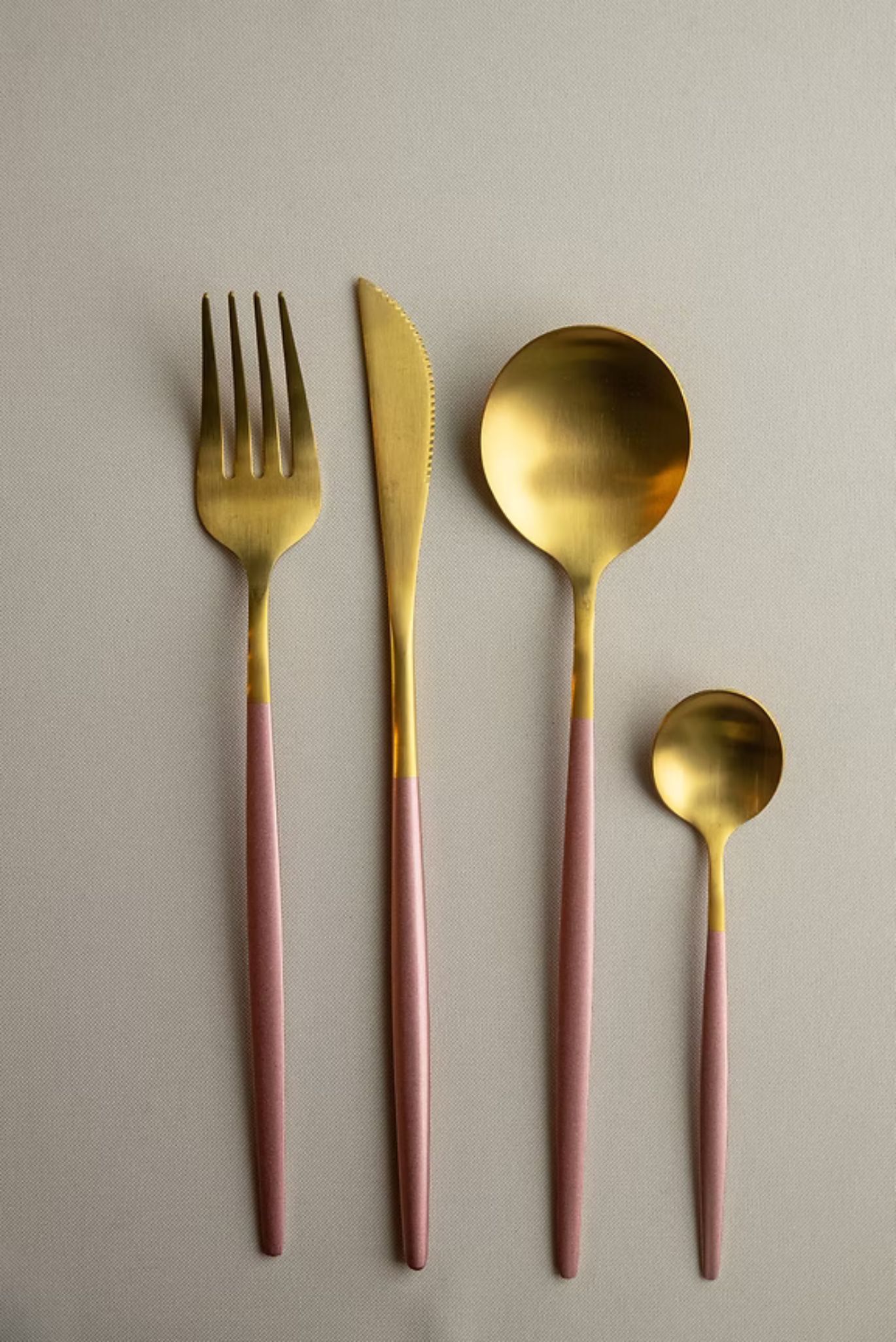 Besteck Rosé & Gold 4-teilig