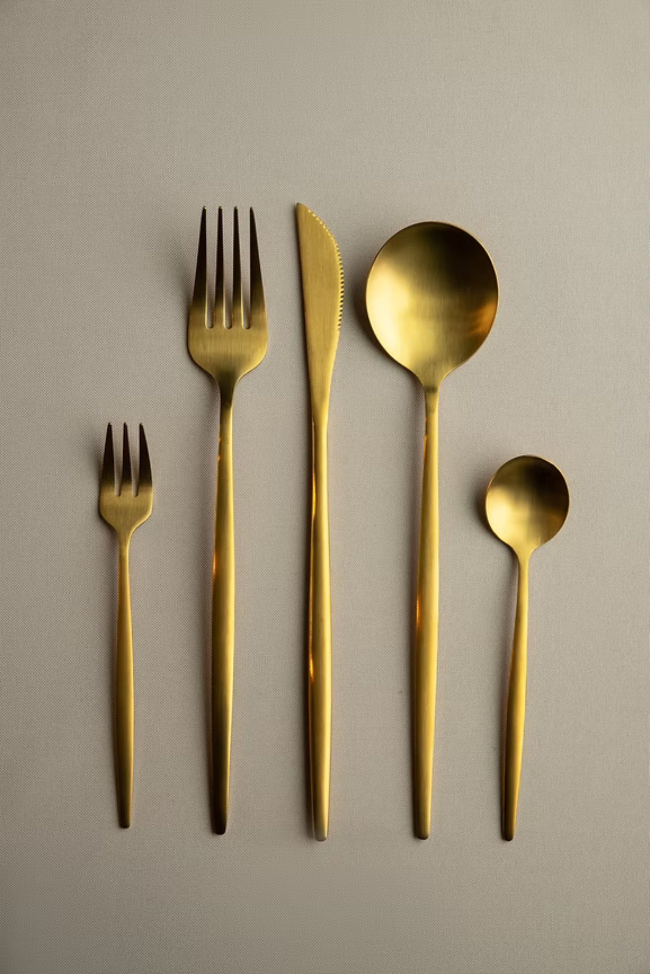 Besteck  Gold 5-teilig