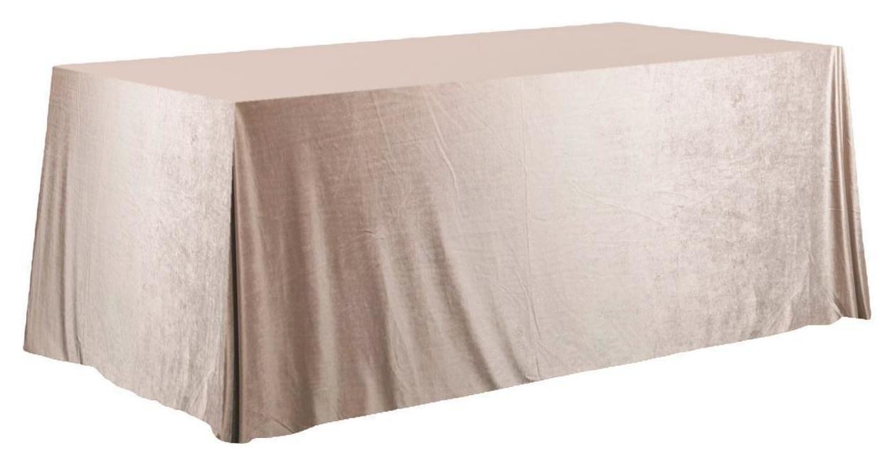 Rechteckige Tischdecke aus Samt - Beige-Clair