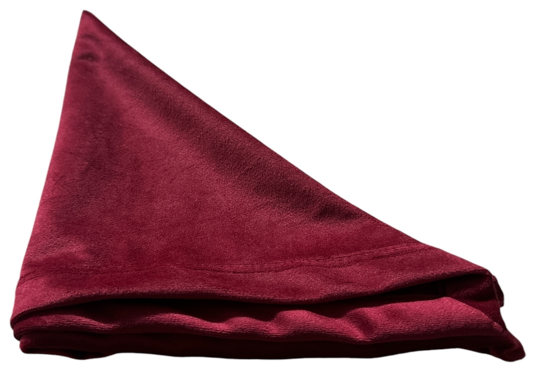 Serviette aus Samt - Bordeauxrot