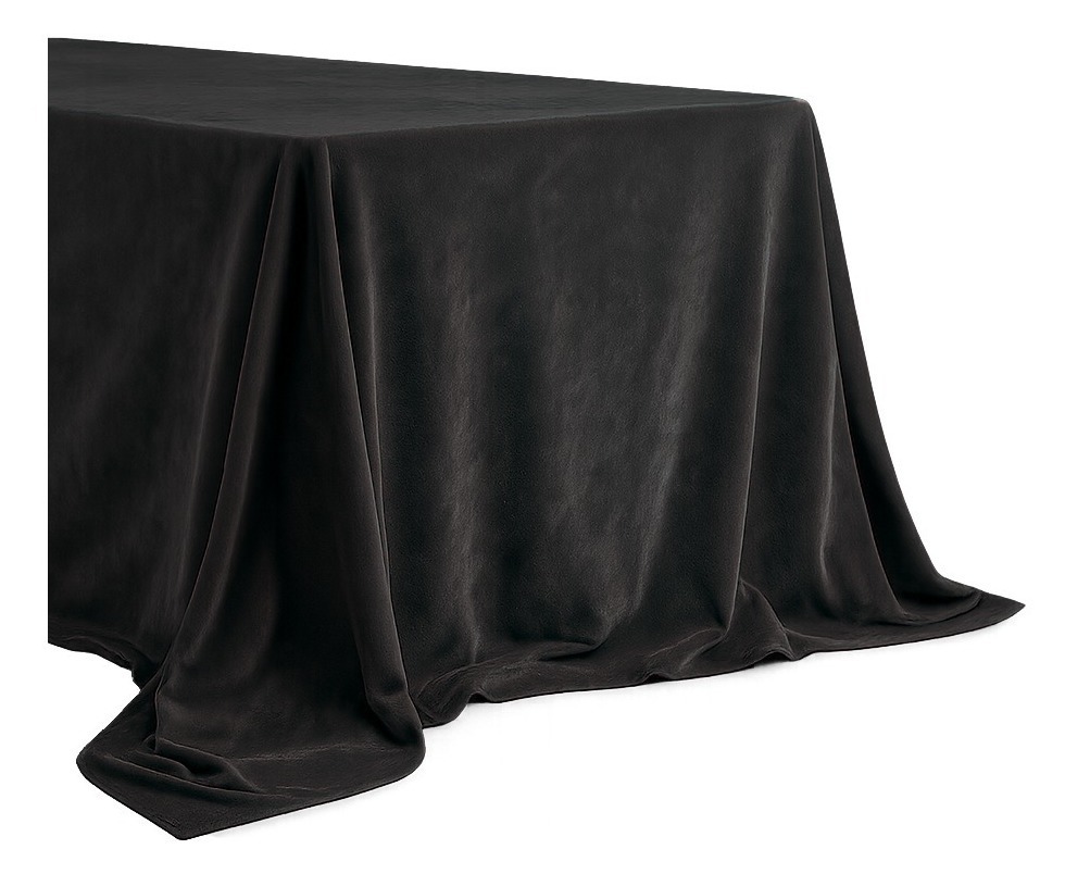 Rechteckige Tischdecke aus Samt - Schwarz