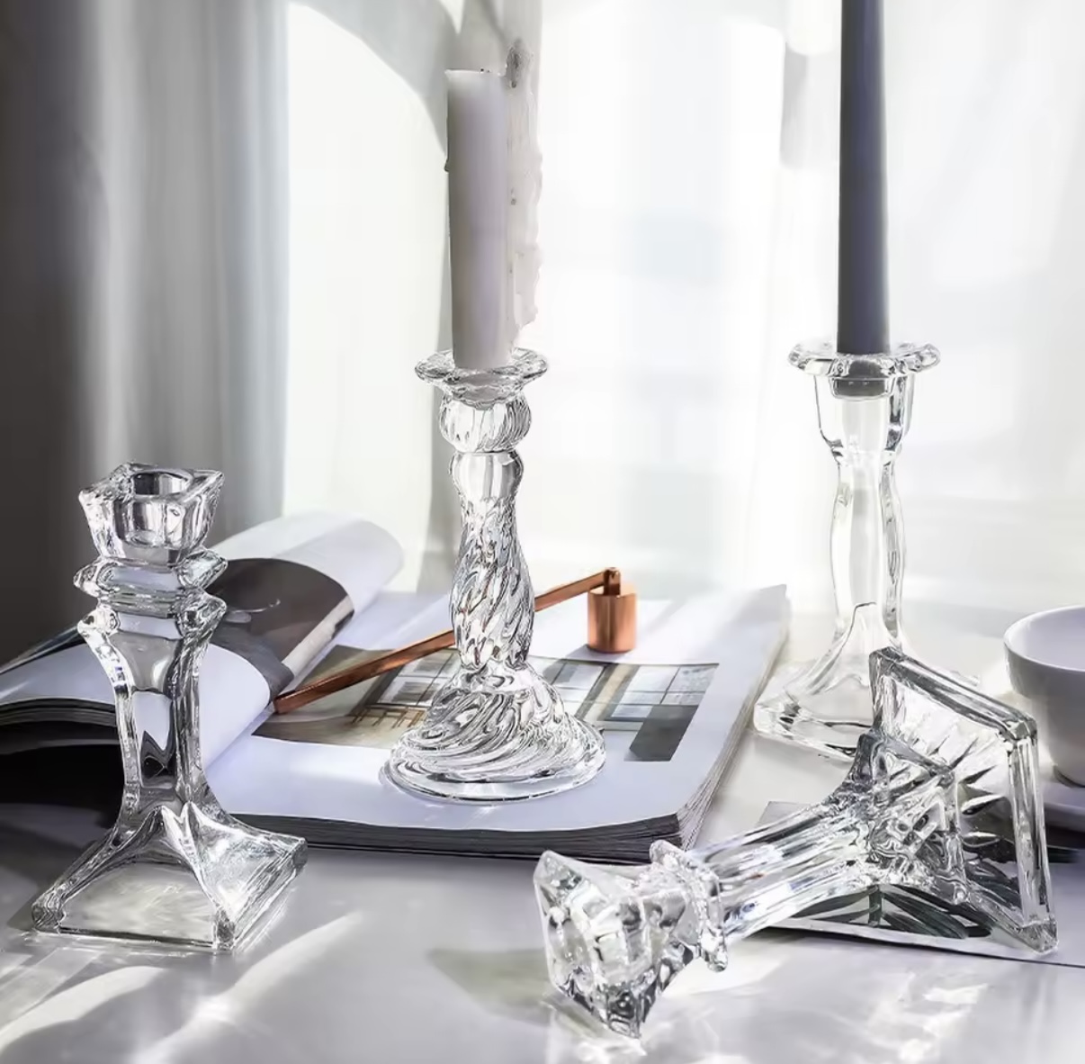 Glas-Kerzenhalter Lumière