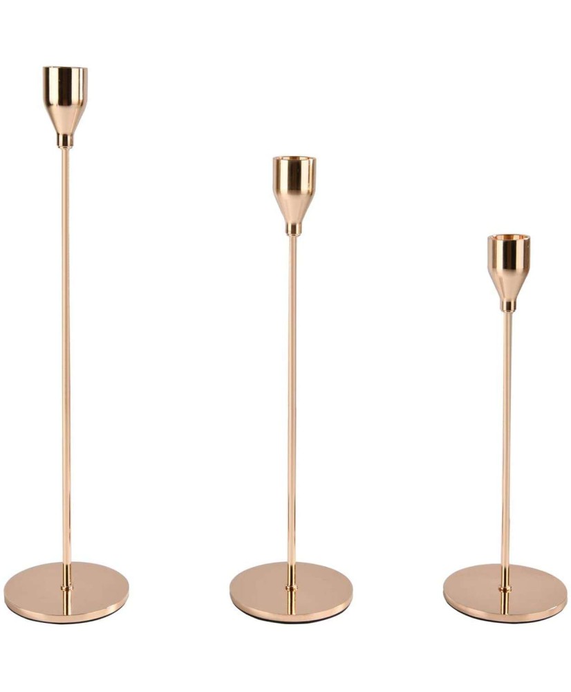 Goldene Kerzenständer Trio